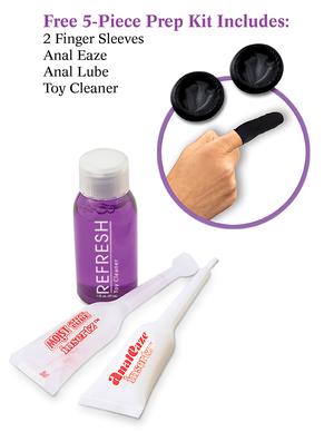 Anal Fantasy The Pegger Black Strap On -Every Anal Fantasy box features a free 5 Piece Prep Kit t