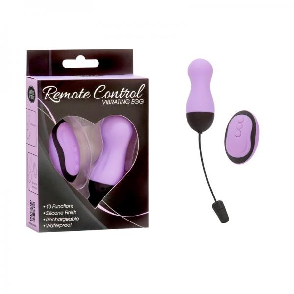 Simple & True Remote Control Vibrating Egg Purple, waterproof vibrating egg with remote and 10 powerful functions is discreet enough to take anywhere