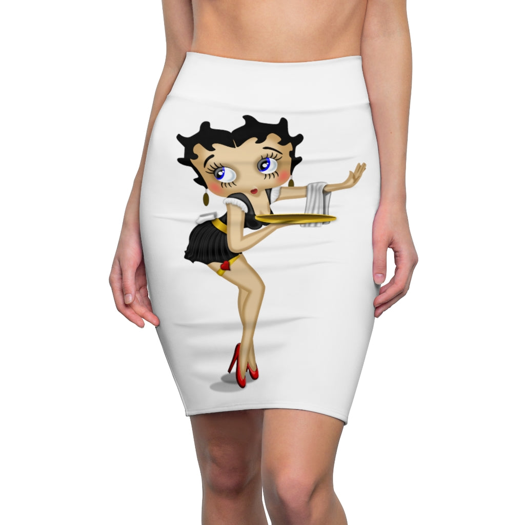 Flirty Betty Boop Image Falda lápiz para mujer