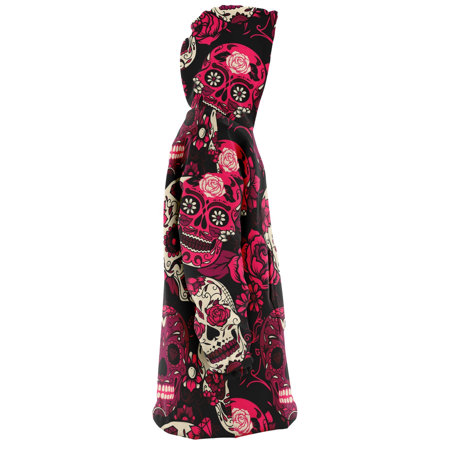 Skull All Over Print Snug Hoodie Hombre o Mujer 