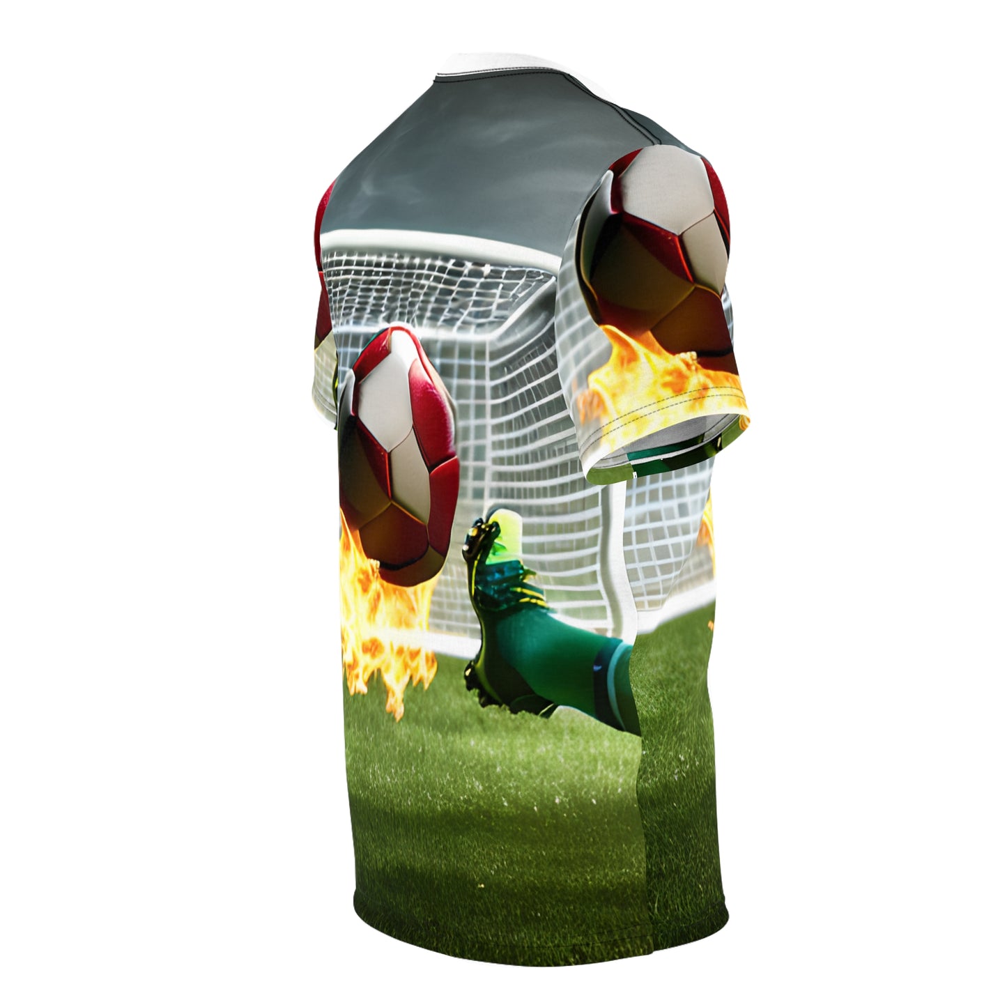 Blazing Soccer Ball - Camiseta de manga corta unisex diseñada por RA5