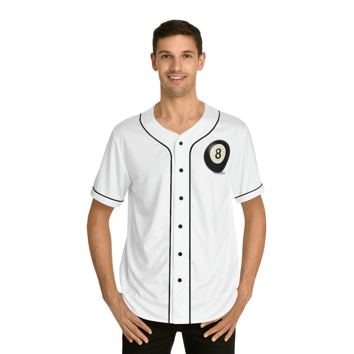 Jersey de béisbol de 8 bolas para hombre