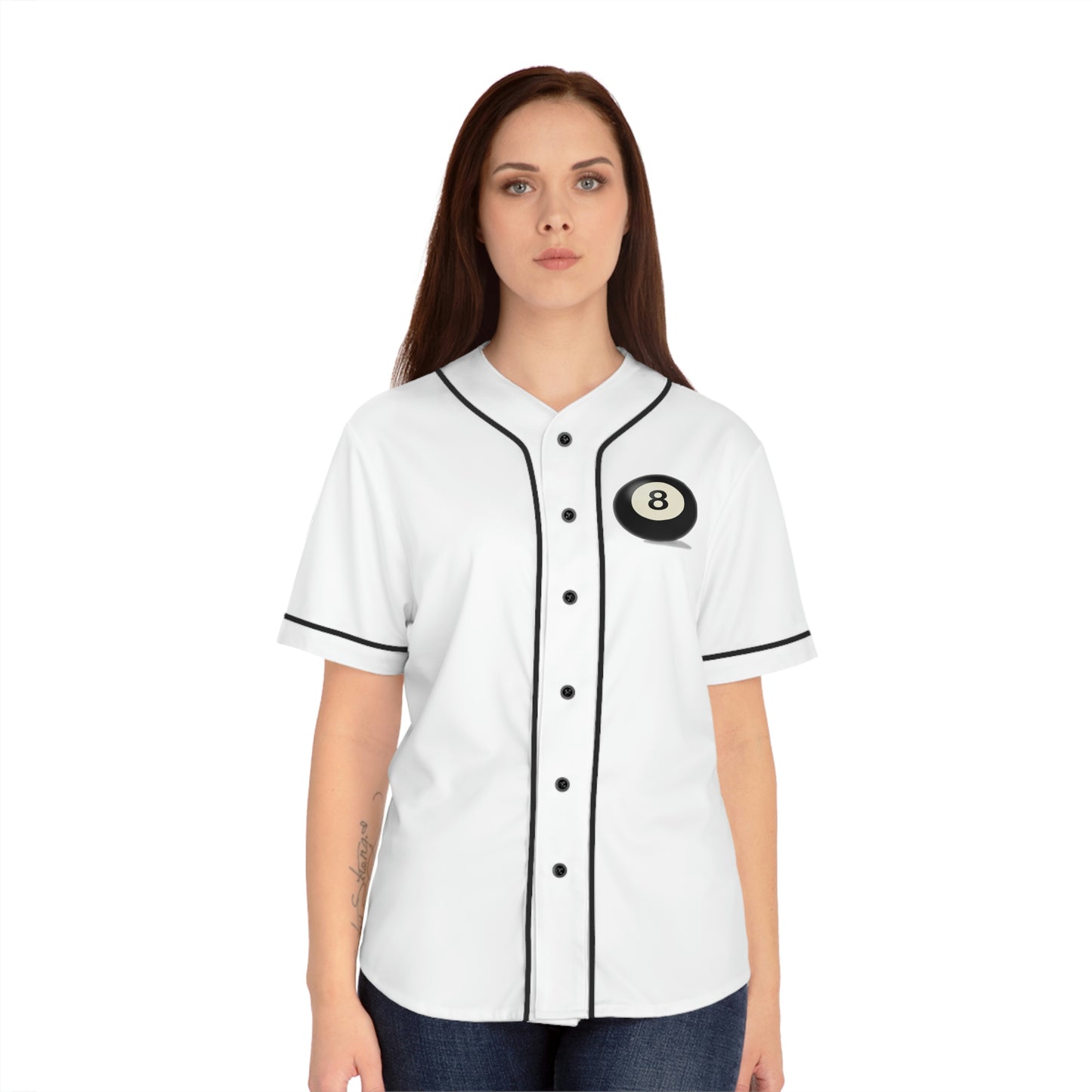 Camiseta de béisbol de 8 bolas para mujer