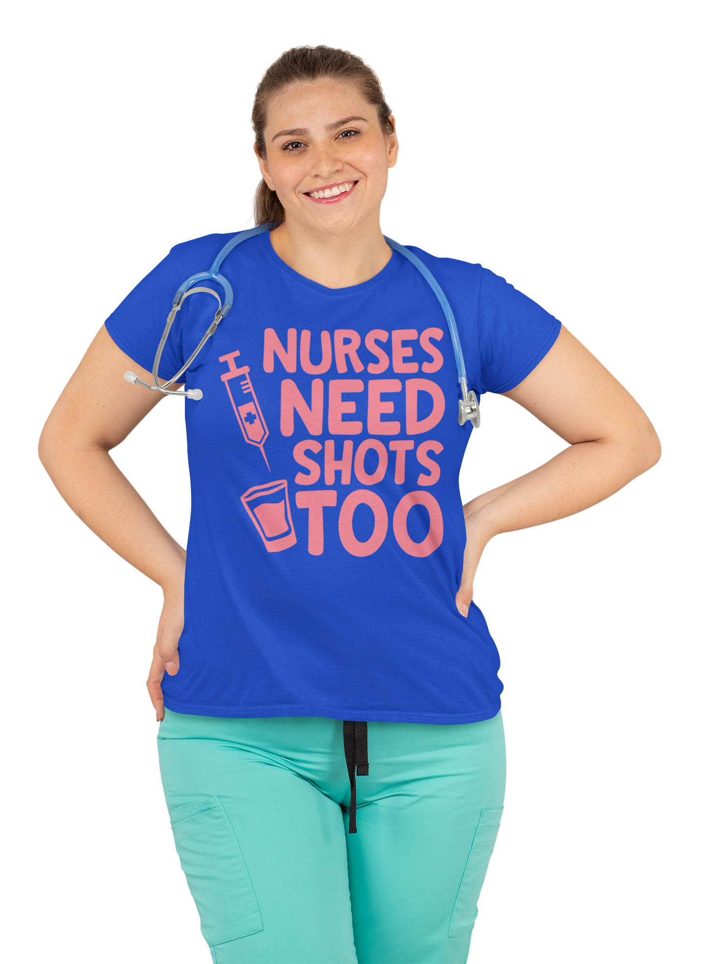 Nurses Need Shots Too-  Adult Short Sleeve  T-Shirt