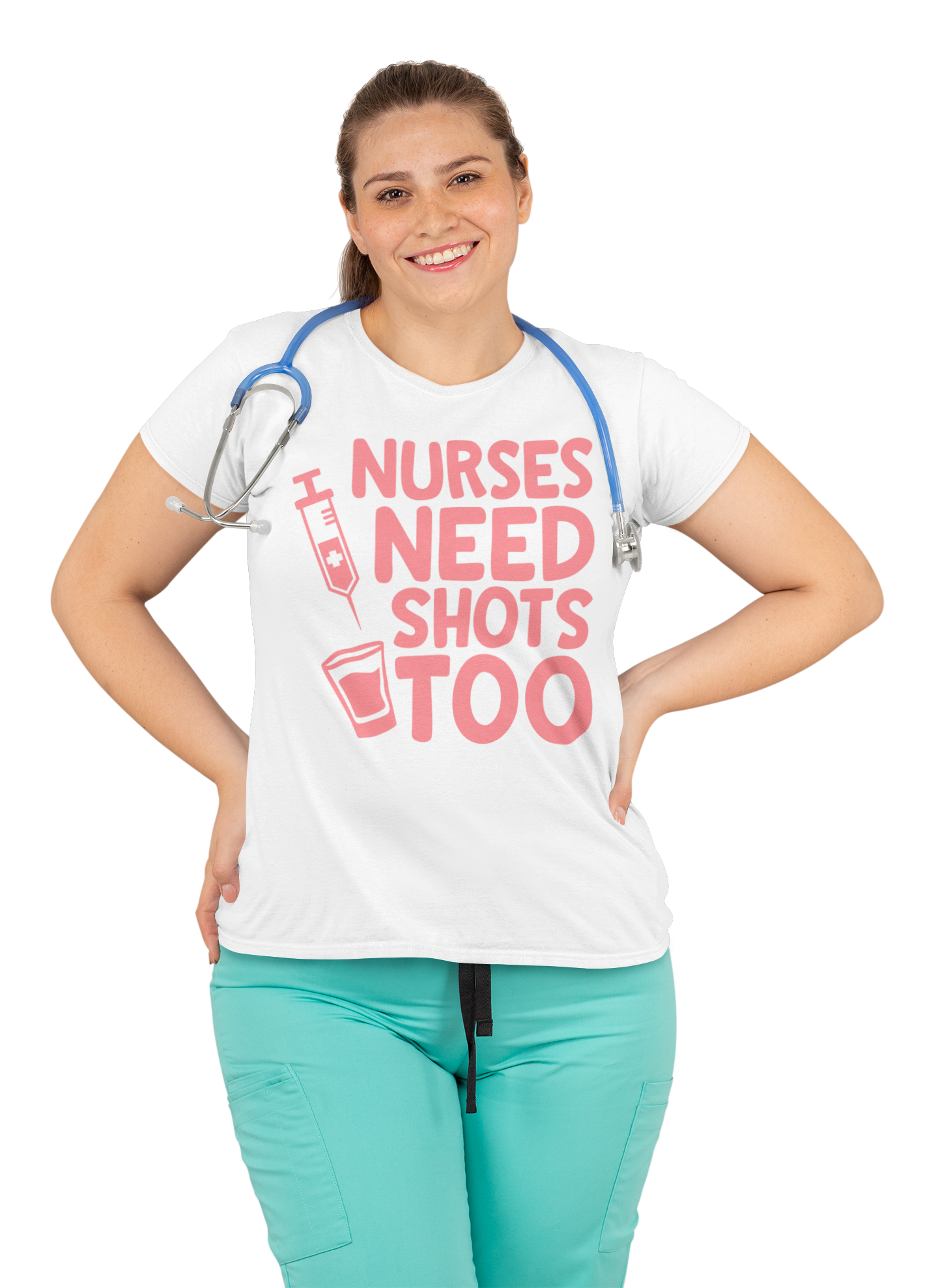 Nurses Need Shots Too-  Adult Short Sleeve  T-Shirt