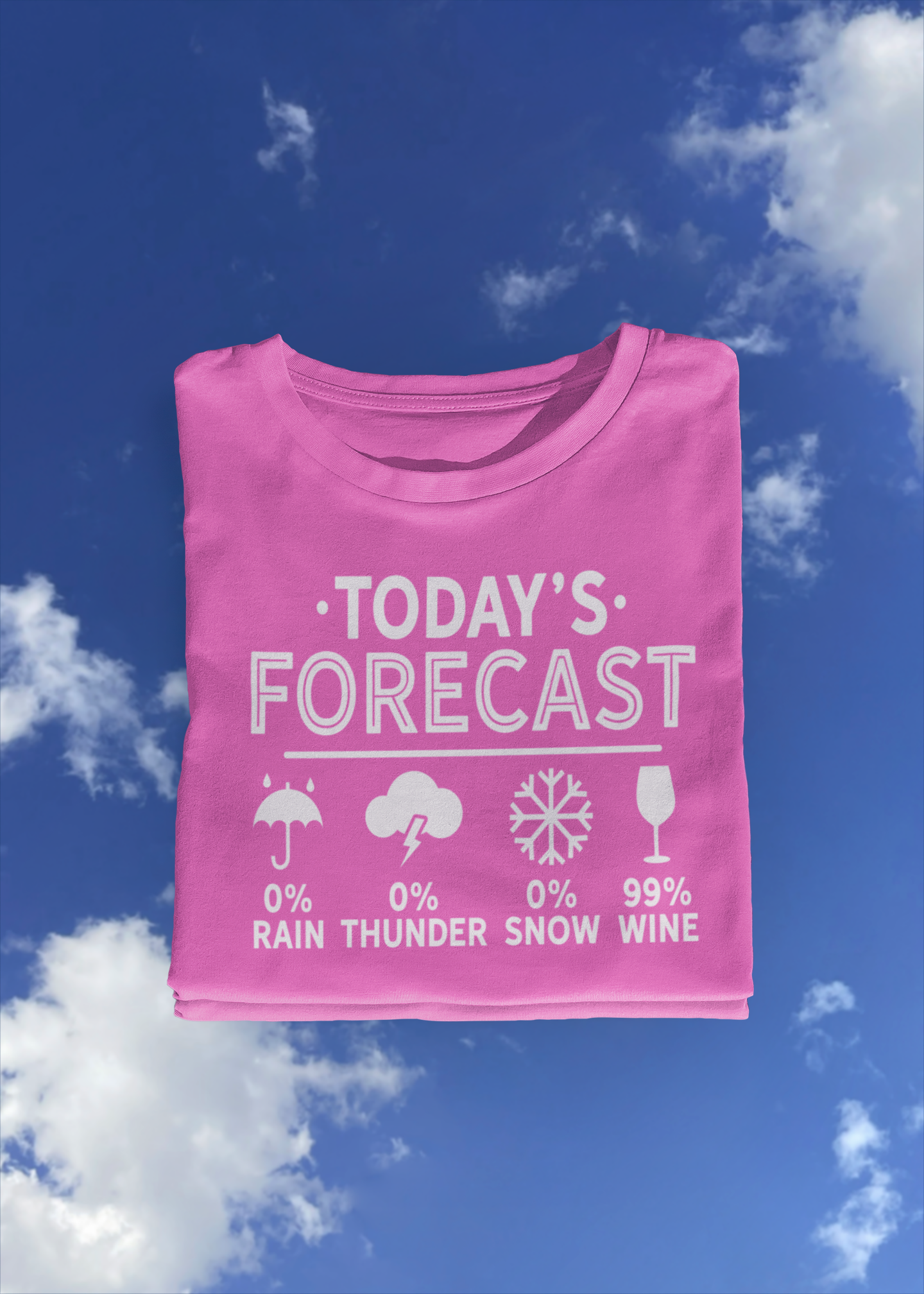 Todays Forecast 99% Wine - Adult Short Sleeve T-Shirt