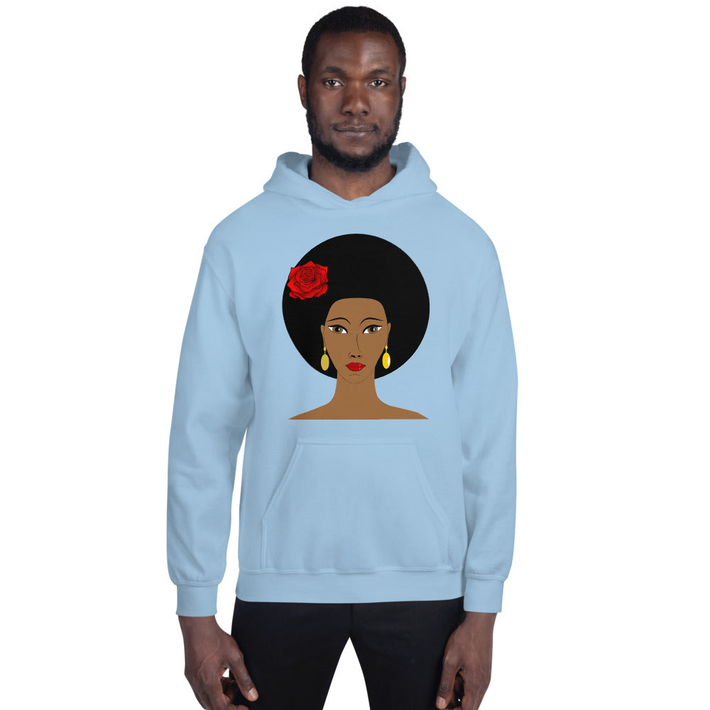 Sudadera con capucha afro unisex