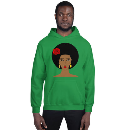 Sudadera con capucha afro unisex