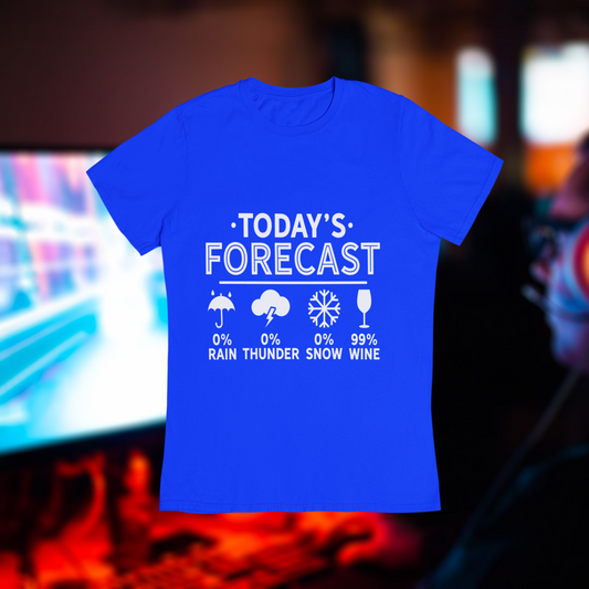 Todays Forecast 99% Wine - Adult Short Sleeve T-Shirt