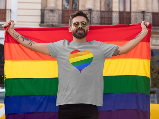 Pride Rainbow Heart Adult Unisex T-Shirt